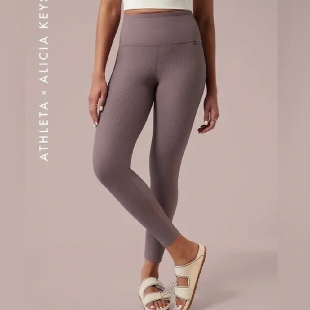 Athleta Alicia Keys Collab - Ribbed Cropped Leggings